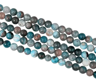 Perline di apatite blu da 5,5-6 mm su filo da 40 cm