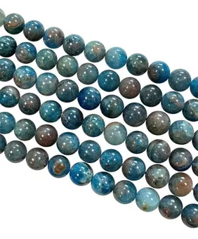 Perle di apatite blu da 8 mm su filo da 40 cm