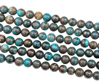 Perline di Chrysocollo dal Congo AA da 8mm su filo da 40cm