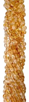 Filo di Perle Rotonde in Citrino Riscaldato AA 8-9mm