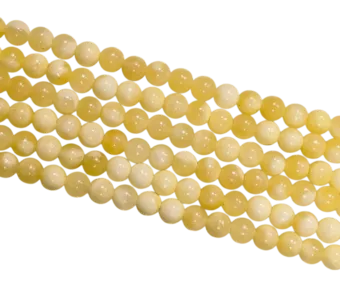Perline di calcite arancione da 4 mm su filo da 40 cm