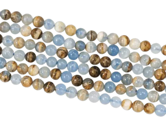 Miscela di calcite blu AA 6-7mm su filo da 40 cm