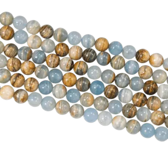 Miscela di calcite blu AA 7-8mm su filo da 40 cm
