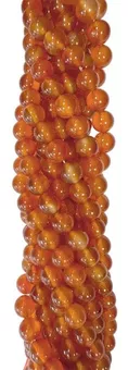 Filo di Perle Rotonde in Corniola A 4mm