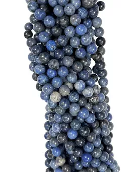 Perle di dumotierite A da 6.5-7 mm su filo da 40 cm