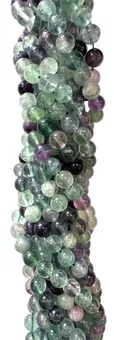 Filo di Perle Rotonde in Fluorite A 6 mm