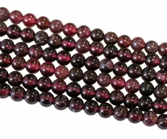 Filo di Perle Tonde Granato Rosso A 4 mm