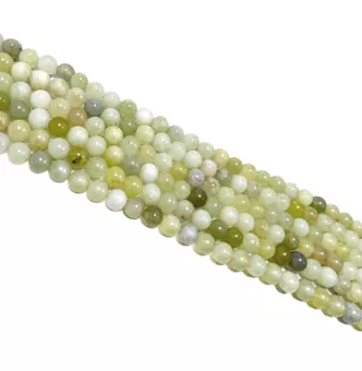 Perle Rotonde in Giada Cinese su Filo A 6 mm