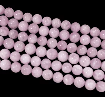 Filo di Perle Rotonde in Kunzite A+ 10mm