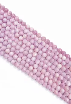 Perline di Kunzite A+ da 6-7 mm su filo da 40 cm