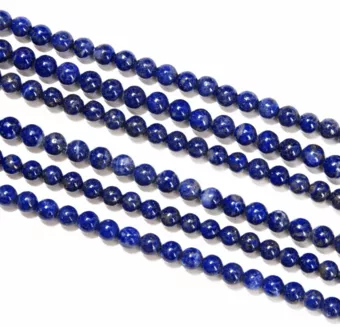Filo di Perle Rotonde in Lapislazzuli A 4 mm