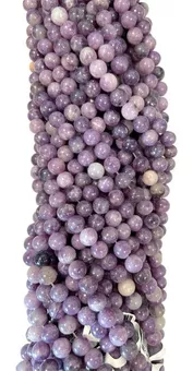 Filo di Perle Rotonde in Lepidolite A 4-5mm