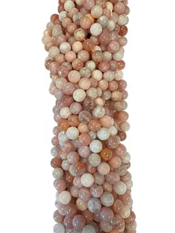 Perline di Adularia in multicolore pietra di luna da 6mm su filo da 40cm