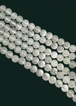Perline di peristerite trasparente di pietra di luna bianca da 6 mm su filo da 40 cm