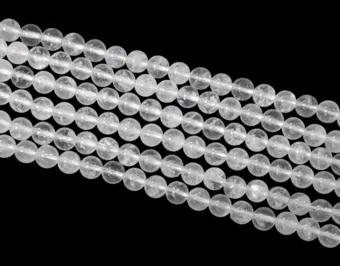 White Moonstone Peristerite AA perline 6-7 mm su un filo di 40 cm