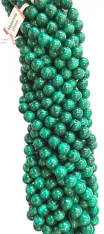 Filo di Perle Rotonde in Malachite AA 9-10mm