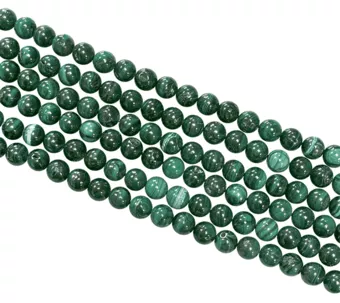 Malachite perle 7-8mm su filo 40cm