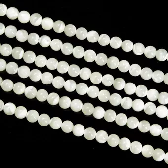Perline di Madreperla A da 6mm su filo da 40cm