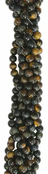 Filo di Perle Rotonde in Occhio di Falco A 10mm