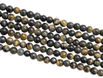 Filo di Perle Tonde Occhio di Falco da 4 mm