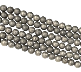 Perle di pirite da 8 mm su filo da 40 cm
