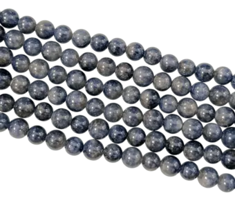 Perle rotonde AAA di zaffiro blu da 6,5-7,5 mm su filo da 40 cm
