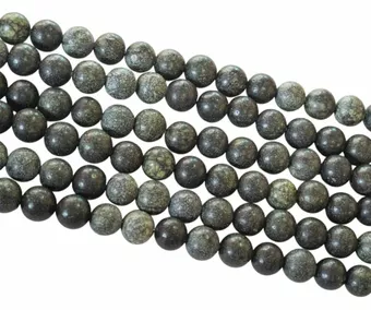 Perline serpentine peruviane, 6 mm, su un filo da 40 cm