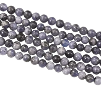 Perle di tanzanite A da 6-7mm su filo da 40 cm