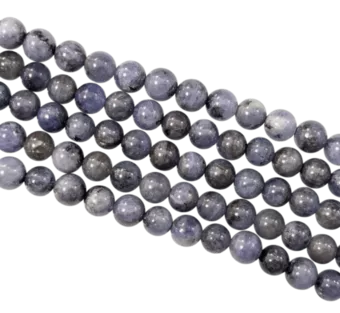 Perle di tanzanite A da 7-8 mm su filo da 40 cm