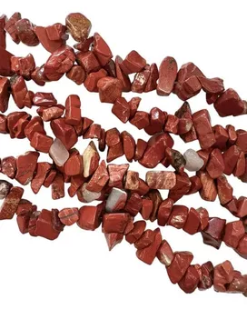 Chips di diaspro rosso da 5-8 mm su filo da 80 cm