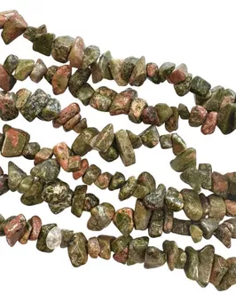 Chips di Unakite su filo 5-8mm 80cm