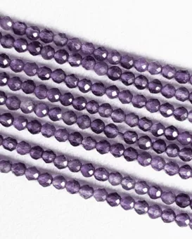 Filo di Perle Sfaccettate in Ametista AA 3mm