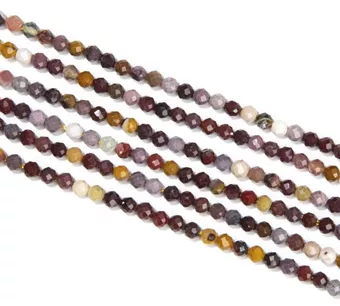 Filo di Perle Sfaccettate in Mookaite AA 3mm