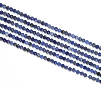 Sodalite sfaccettata AA perle da 3 mm su filo da 40 cm
