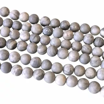 Perline opache di diaspro Picasso da 4 mm su filo da 40 cm