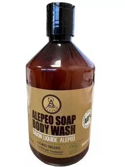Bagnoschiuma biologico Aleppo Soap con olio d'oliva e bacche di alloro 500 ml