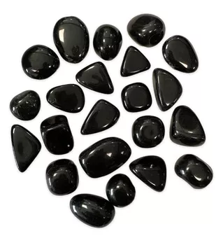 Pietre burattate di ossidiana nera AB 250 g