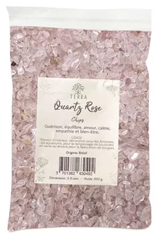 Chips di Quarzo Rosa Naturale A 3-5mm 500g