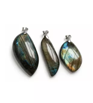 Ciondoli in Labradorite AA Forme Libere x3
