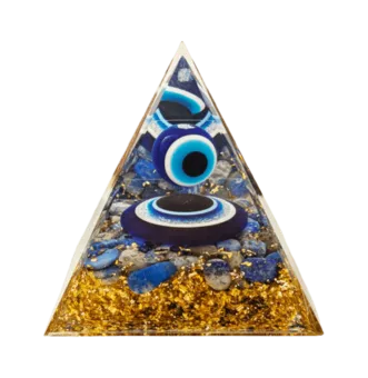 Piramide di orgonite Malocchio e lapislazzuli