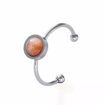Anello Sunstone – Acciaio inossidabile argentato