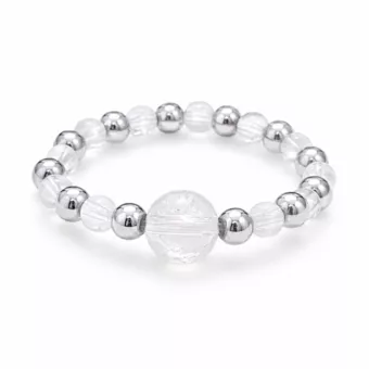 Anello in argento con perla e cristallo di rocca