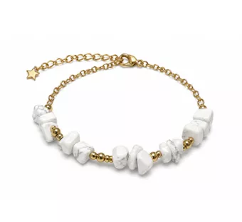 Bracciale Energia in Howlite A – Frammenti di Pietra