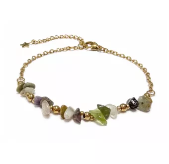 Bracciale Energia in Tormalina Multicolore A – Frammenti di Pietra
