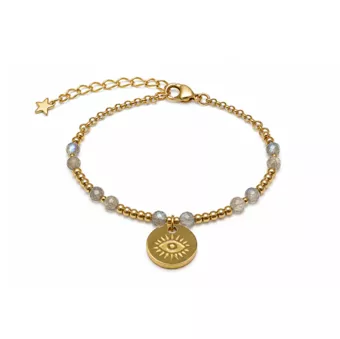 Bracciale di Protezione in Labradorite AA – Occhio Protettivo