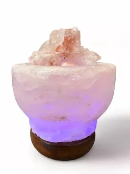 Lampada di sale Himalaya ciotola USB 9 cm