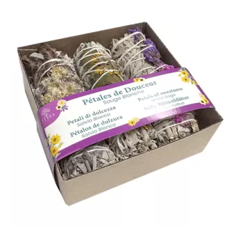 Set Fascio Petali Dolci E Salvia Bianca 25-30gr 10cm