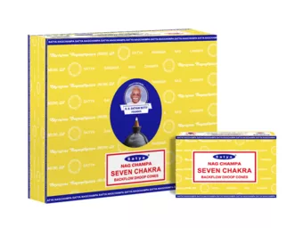 Coni di riflusso Satya Seven Chakra 12 pezzi