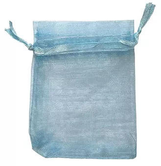 Sacchetti Organza 7x9cm Azzurro (Confezione da 100 pezzi)