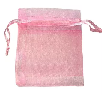 Sacchetti in organza 7x9cm rosa (confezione da 100 pezzi)